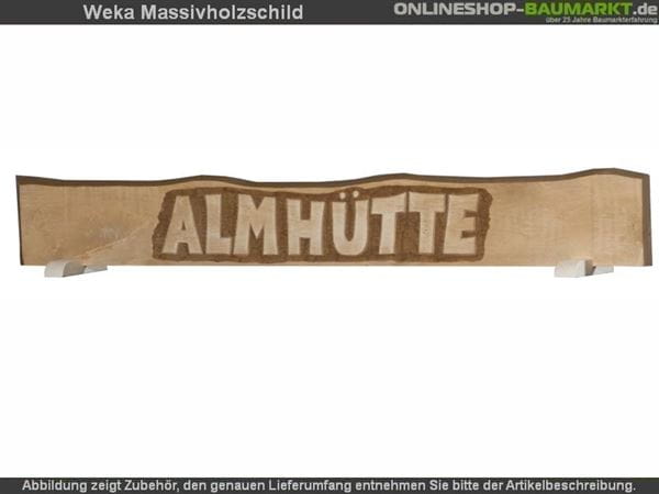Weka Massivholzschild mit individuellem Text, bis zu 12 Buchstaben Weka Massivholzschild mit individuellem Text, bis zu 12 Buchstaben