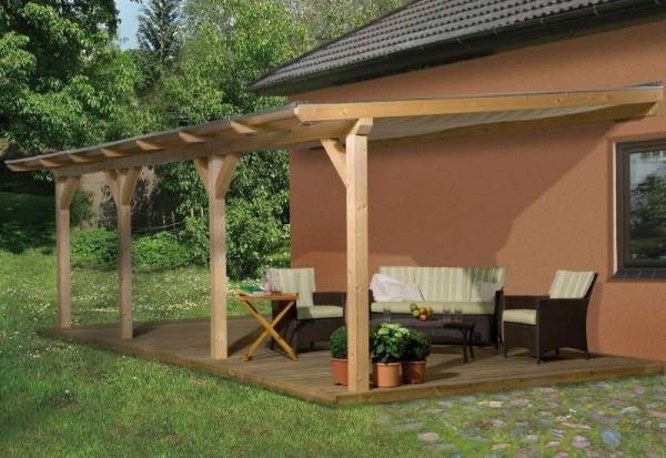 Weka Terrassenüberdachung 672 Größe 5 Leimholz Weka Terrassenüberdachung 672 Größe 5 Leimholz