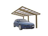 Ximax Aluminium Carport Linea Typ 110 Sonderlänge + Sonderbreite XS Bronze