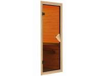 Karibu Saunatür Classic bronziert für 38 / 40 mm Wandstärke