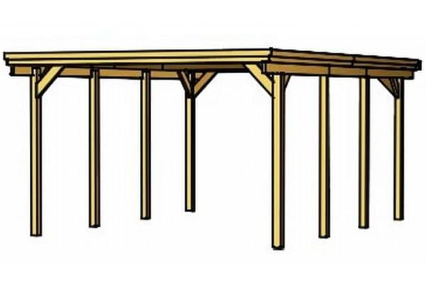 Skan Holz Carport Holstein 373 x 554 cm Skan Holz Carport Holstein 373 x 554 cm