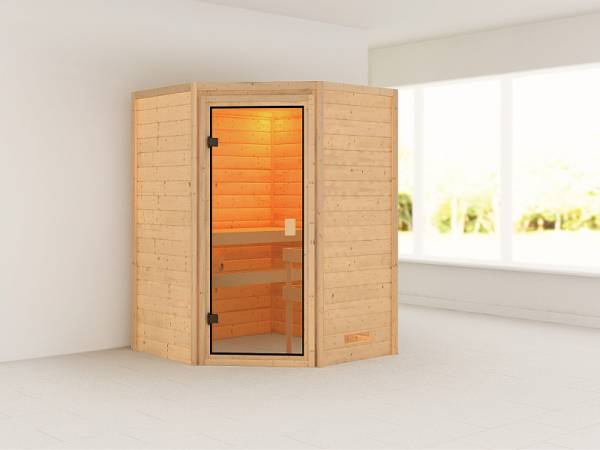 Karibu Sauna Franka 38 mm ohne Dachkranz- ohne Ofen Karibu Sauna Franka 38 mm ohne Dachkranz- ohne Ofen