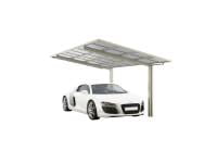 Ximax Aluminium Carport Linea Typ 80 Sonderlänge + Sonderbreite XL Edelstahl-Look