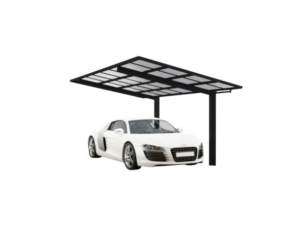 Ximax Aluminium Carport Linea Typ 80 Sonderlänge + Sonderbreite XS Schwarz