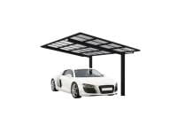 Ximax Aluminium Carport Linea Typ 60 Sonderlänge + Sonderbreite XL Schwarz