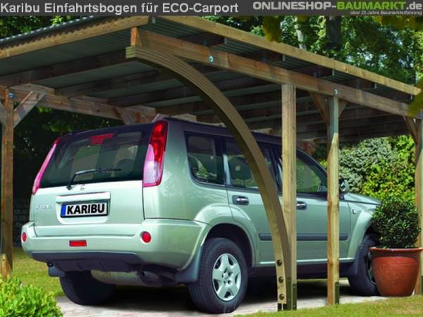 Karibu Einfahrtsbogen aus kdi für Carport 9 x 9 cm Karibu Einfahrtsbogen aus kdi für Carport 9 x 9 cm