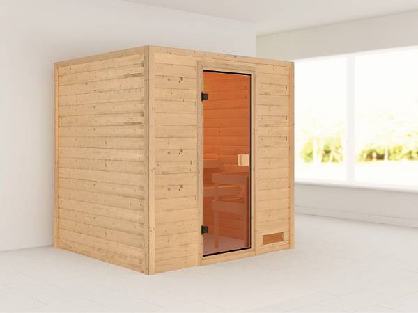 Karibu Woodfeeling Massivholzsauna Anja 38 mm Karibu Woodfeeling Massivholzsauna Anja 38 mm