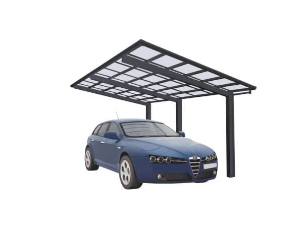 Ximax Aluminium Carport Portoforte Typ 110 Sonderlänge + Sonderbreite XL Schwarz