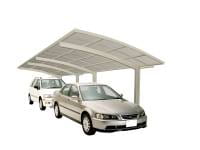 Ximax Aluminium Carport Portoforte Typ 60 Tandem Edelstahl-Look