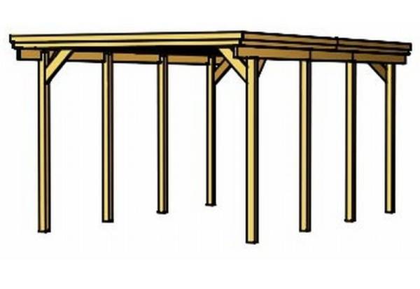 Skan Holz Carport Holstein 316 x 554 cm Skan Holz Carport Holstein 316 x 554 cm