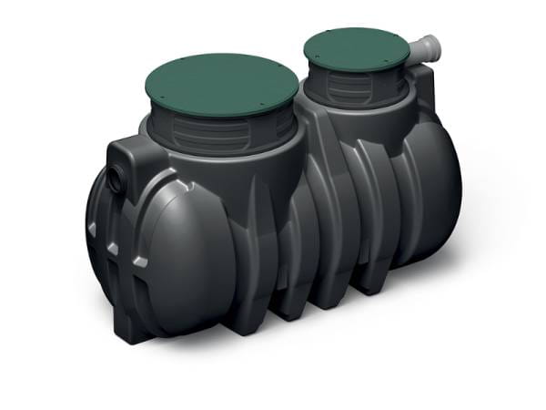 Waterform Regenwasser-Zisterne Unground 1000 Liter schwarz mit Tankabdeckung und Korbfilter