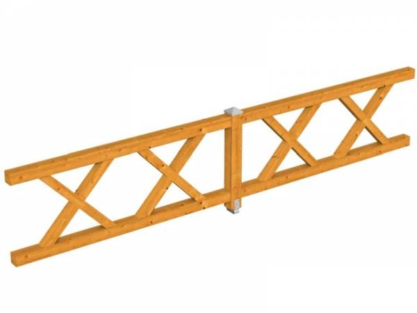 Skan Holz Brüstung für Pavillons 465 cm Andreaskreuz in eiche hell Skan Holz Brüstung für Pavillons 465 cm Andreaskreuz in eiche hell