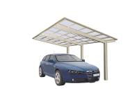 Ximax Aluminium Carport Linea Typ 110 Sonderbreite XS Edelstahl-Look