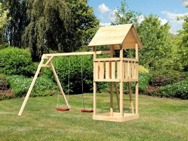 Akubi Spielturm Lotti mit Doppelschaukel Akubi Spielturm Lotti mit Doppelschaukel