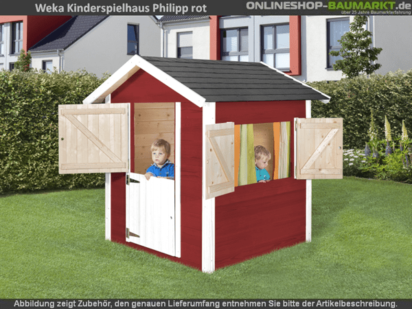 Weka Kinderspielhaus 818 rot / weiss Weka Kinderspielhaus 818 rot / weiss