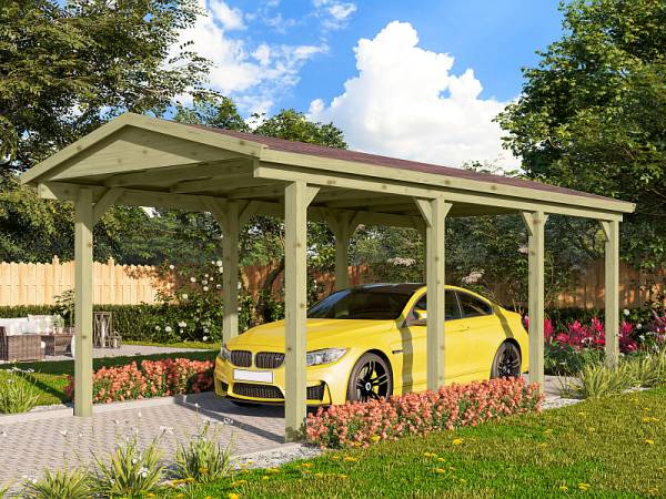 Karibu Classic Carport 2 Satteldach Einzel kdi Karibu Classic Carport 2 Satteldach Einzel kdi