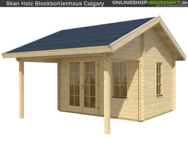 Skan Holz Blockbohlenhaus Calgary 70plus, 380 x 300 cm