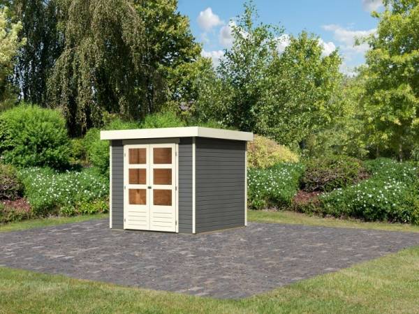 Karibu Woodfeeling Gartenhaus Askola 3,5 terragrau 19 mm Karibu Woodfeeling Gartenhaus Askola 3,5 terragrau 19 mm