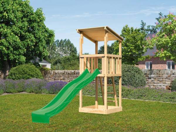Akubi Spielturm Anna + Rutsche grün Akubi Spielturm Anna + Rutsche grün