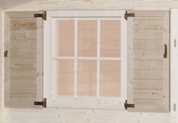 Weka Fensterladen 2-seitig für Fenster 69 x 79 cm