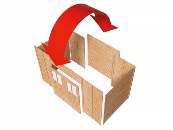 Karibu Geräteraum 1 mit Doppeltür f. Einzelcarport Karibu Geräteraum 1 mit Doppeltür f. Einzelcarport