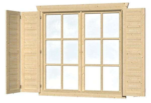 Skan Holz Fensterläden Doppelfenster hoch beidseitig Skan Holz Fensterläden Doppelfenster hoch beidseitig