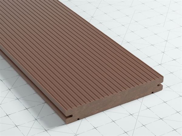 WPC Click Terrassendiele 5 Meter 18 x 137 mm Bankirai geriffelt