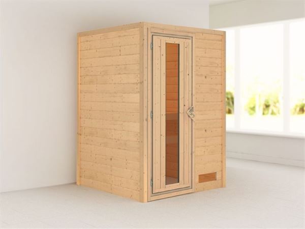 Nadja - Karibu Sauna Plug & Play ohne Ofen - ohne Dachkranz - Energiespartür Nadja - Karibu Sauna Plug & Play ohne Ofen - ohne Dachkranz - Energiespartür