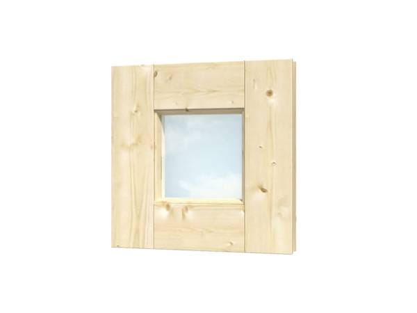Skan Holz Einzelfenster quadratisch feststehend