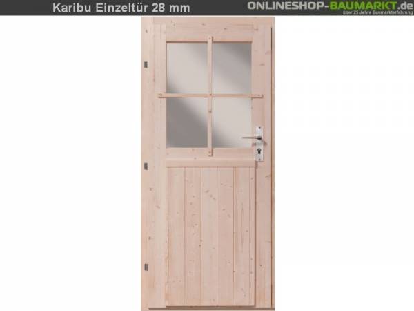 Karibu Einflügeltür für 28 mm natur Karibu Einflügeltür für 28 mm natur