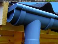 Dachrinnen Set RG 80 anthrazit 460x320 cm Walmdach