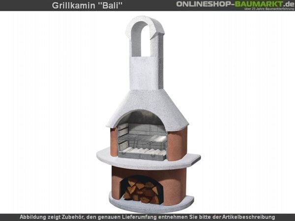 Buschbeck Gartengrillkamin Bali weiss / terra Buschbeck Gartengrillkamin Bali weiss / terra