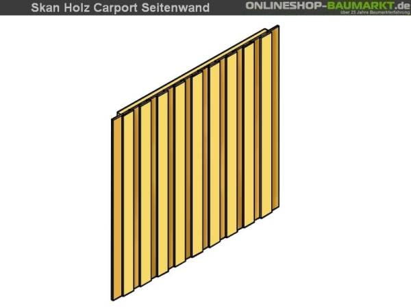 Skan Holz Seitenwand für Carport 230 x 220 cm Deckelschalung