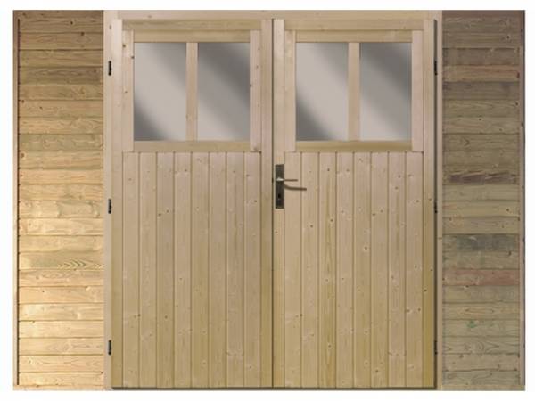 Karibu Frontwand mit Doppeltür für Einzelcarport Karibu Frontwand mit Doppeltür für Einzelcarport