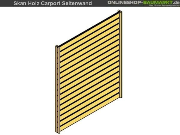 Skan Holz Seitenwand für Carport 141 x 200 cm Profilschalung