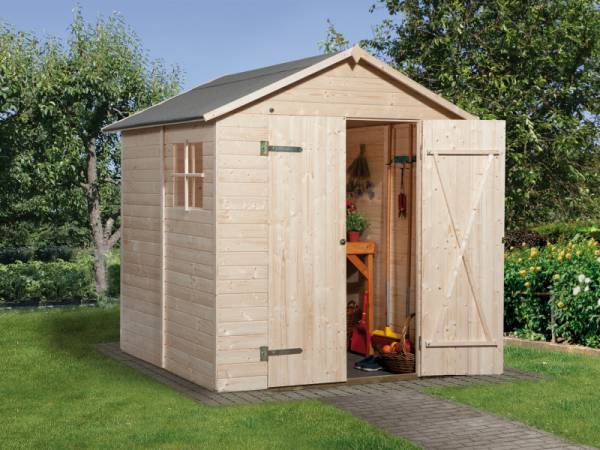 Weka Gerätehaus 346 mit Satteldach und Doppeltür Weka Gerätehaus 346 mit Satteldach und Doppeltür
