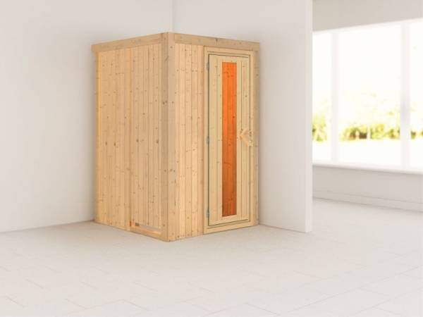 Lenja - Karibu Sauna Plug & Play ohne Ofen - ohne Dachkranz - Energiespartür Lenja - Karibu Sauna Plug & Play ohne Ofen - ohne Dachkranz - Energiespartür