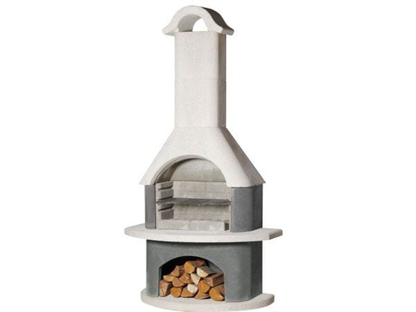 Buschbeck Gartengrillkamin Athen weiss / anthrazit Buschbeck Gartengrillkamin Athen weiss / anthrazit