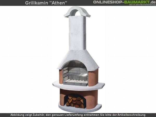 Buschbeck Gartengrillkamin Athen weiss / terra Buschbeck Gartengrillkamin Athen weiss / terra