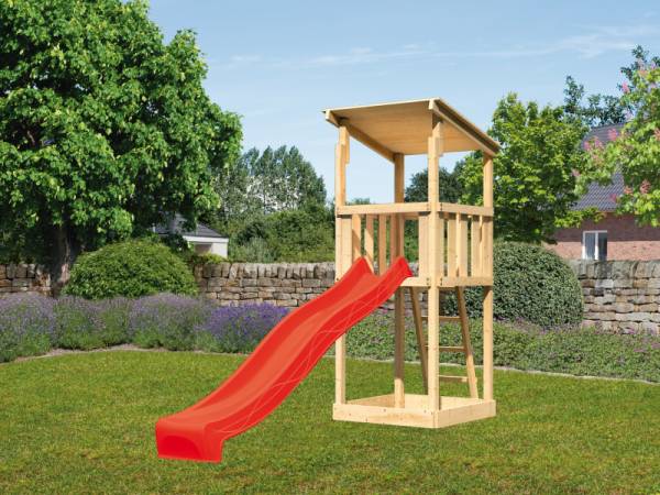 Akubi Spielturm Anna + Rutsche rot Akubi Spielturm Anna + Rutsche rot