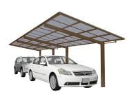 Ximax Aluminium Carport Linea Typ 80 Tandem Bronze