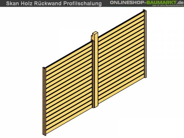 Skan Holz Rückwand für Carport 291 x 200 cm Profilschalung Skan Holz Rückwand für Carport 291 x 200 cm Profilschalung