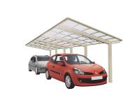 Ximax Aluminium Carport Portoforte Typ 110 Tandem Edelstahl-Look