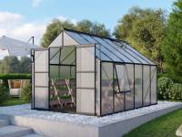 Vitavia Gewächshaus Meridian 2, 9900 HKP 6mm, schwarz, mit Doppelschiebetür
