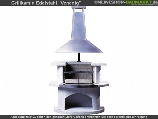 Buschbeck Gartengrillkamin Venedig mit Edelstahlhaube Buschbeck Gartengrillkamin Venedig mit Edelstahlhaube