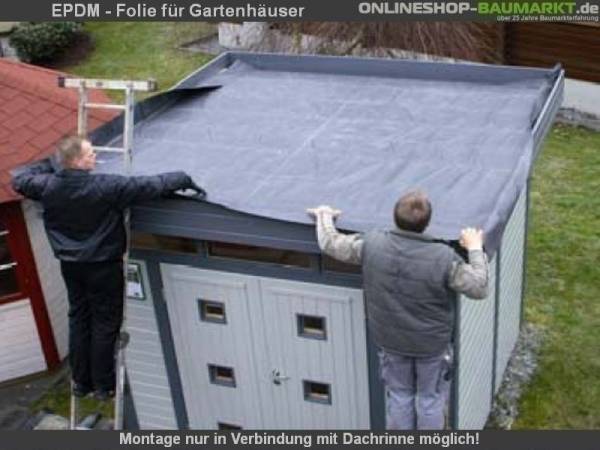 > Carport Garage Gartenhaus EPDM Dachfolie Set Nr.100 610 x 575cm inkl Kleber 
