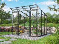 Vitavia Gewächshaus Playa 5900 Schwarz, ESG 3mm/HKP 6mm, inkl. Stahlfundament