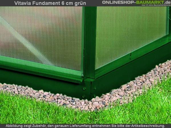 Vitavia Stahl-Fundament 6500, 6 cm für Gewächshäuser grün