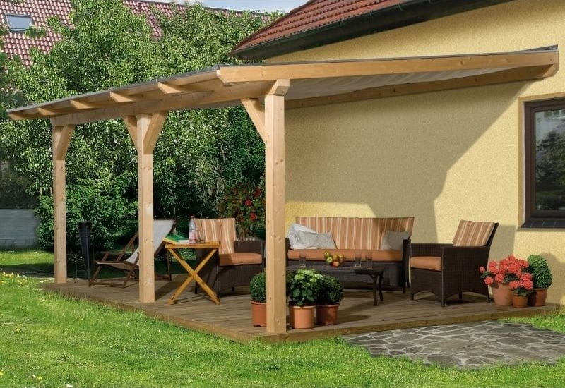 Weka Terrassenuberdachung 672 Grosse 2 Leimholz Kompakte