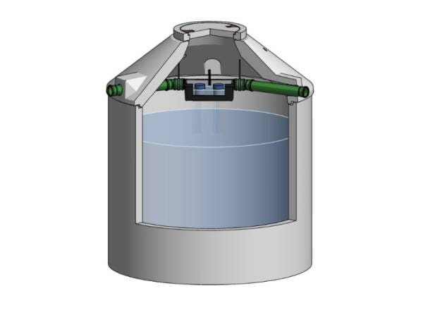 Mall Betonzisterne Family 17500 Liter, begehbar, mit Spaltsiebfilter